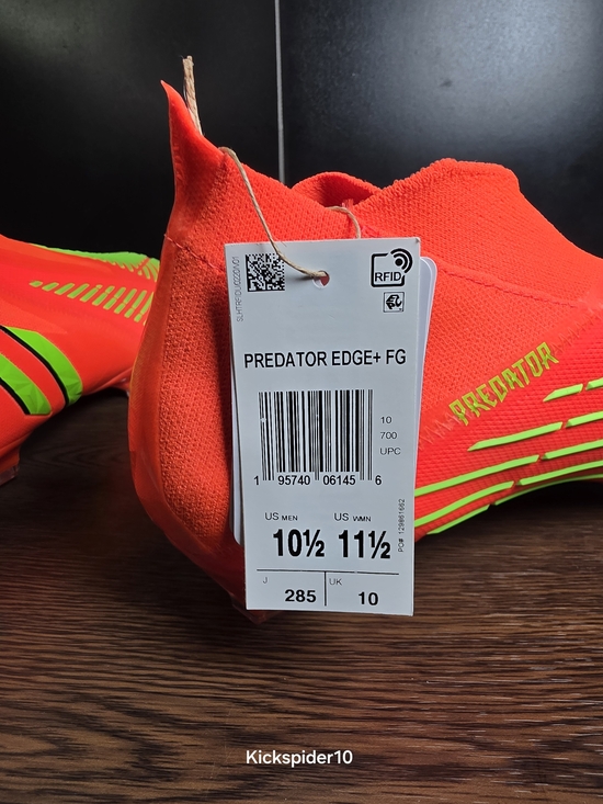 Adidas Predator Edge+ FG Game Data Pack GW1039 Solar Red Cleats Men Size 10.5 main image 13